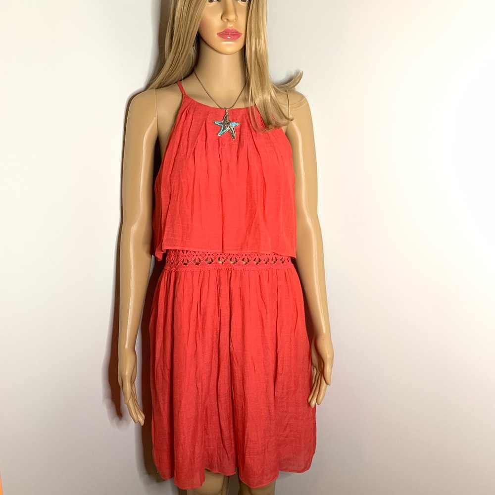 IZ BYER ORANGE DRESS SZ 13